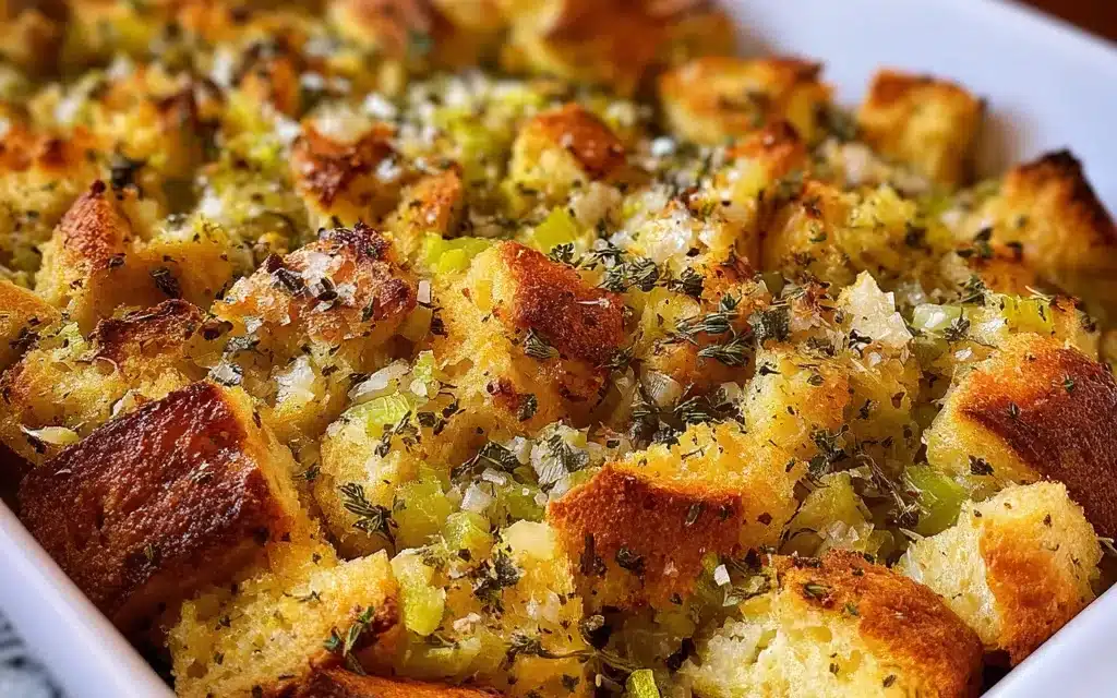 Stuffing Casserole: A Quick and Delicious Family-Style Dish
