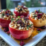 Baked Apples with Feta, Honey, and Cranberries