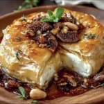 Baked Brie in Puff Pastry With Honey and Fig