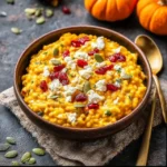 Baked Pumpkin Goat Cheese Risotto