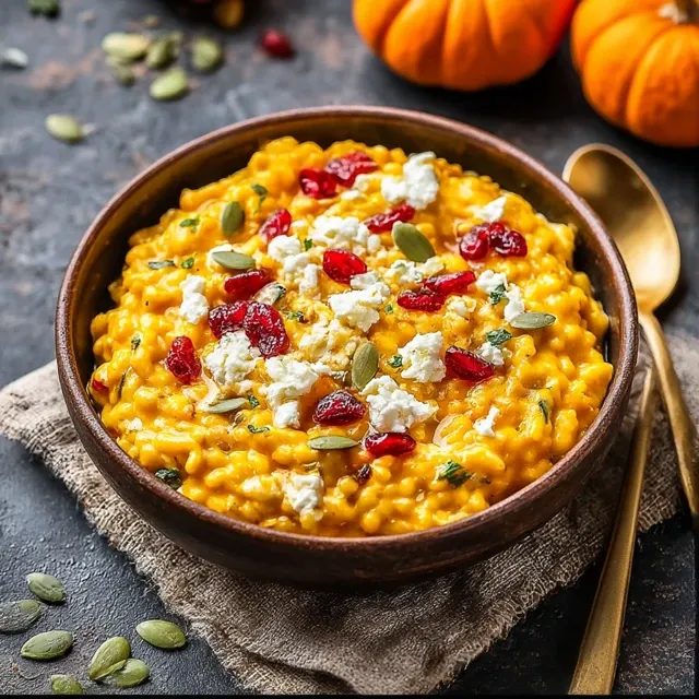 Baked Pumpkin Goat Cheese Risotto: A Cozy, Creamy Delight