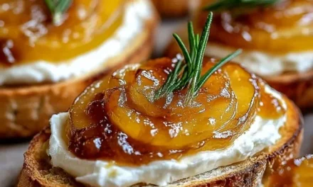Caramelized Pear & Goat Cheese Crostini with Rosemary: A Delightful Appetizer