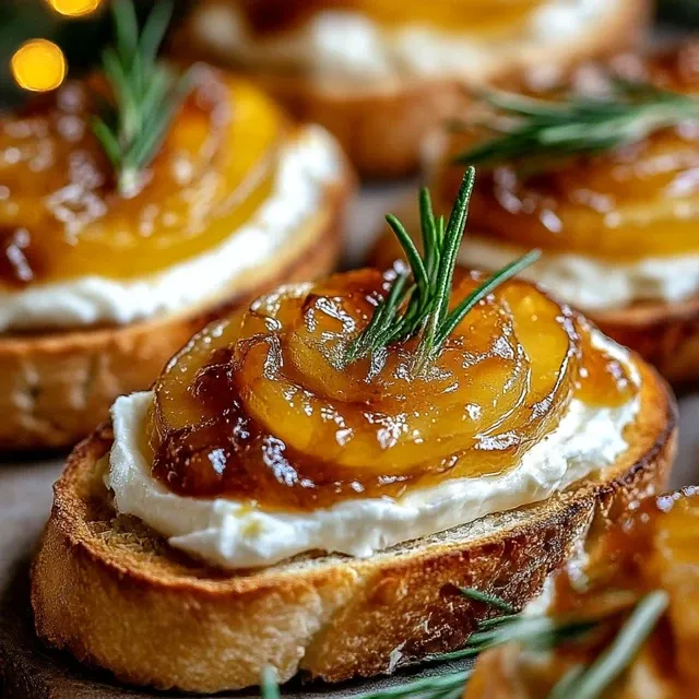 Caramelized Pear & Goat Cheese Crostini with Rosemary: A Delightful Appetizer