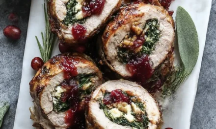 Christmas Stuffed Pork Tenderloin with Delicious Filling
