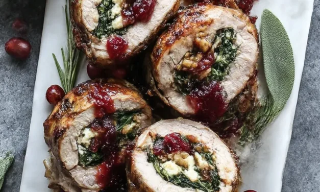 Christmas Stuffed Pork Tenderloin with Delicious Filling