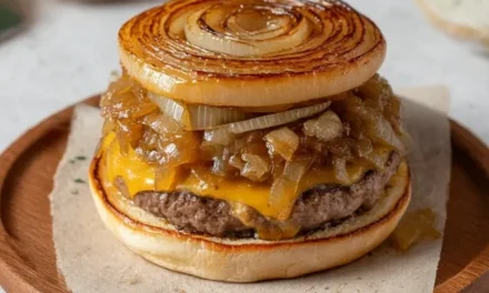 Irresistible Flying Dutchman Burger with Caramelized Onion Buns