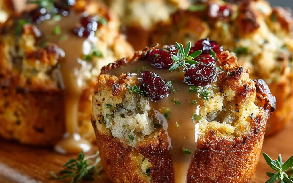 Gravy-Stuffed Stuffing Muffins – An Unforgettable Holiday Favorite