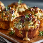 Gravy-Stuffed Stuffing Muffins
