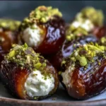 Honey Pistachio Ricotta Stuffed Dates