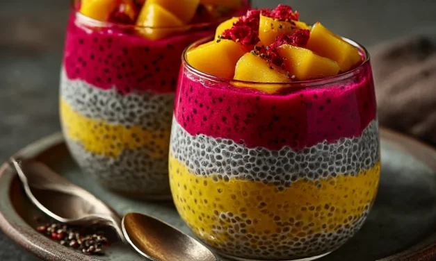Mango & Dragon Fruit Chia Pudding – A Nutritious Tropical Delight