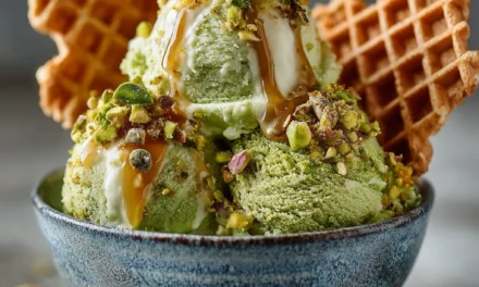 Matcha Pistachio Ice Cream Crunch: A Heavenly Frozen Treat