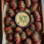 Mustard Hasselback Kielbasa Bites