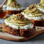 Pear & Honey Ricotta Toast