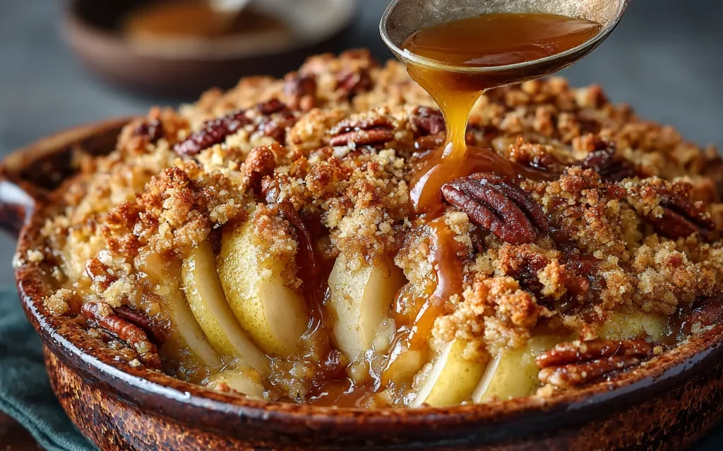 Pear, Pecan & Caramel Crumble – A Delightful Seasonal Treat
