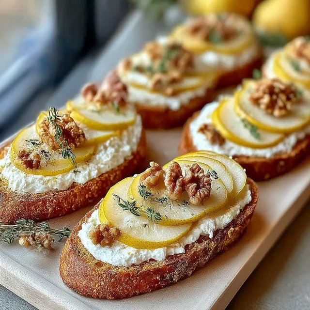 Pear Walnut and Goat Cheese Bruschetta: A Scrumptious Appetizer in Minutes