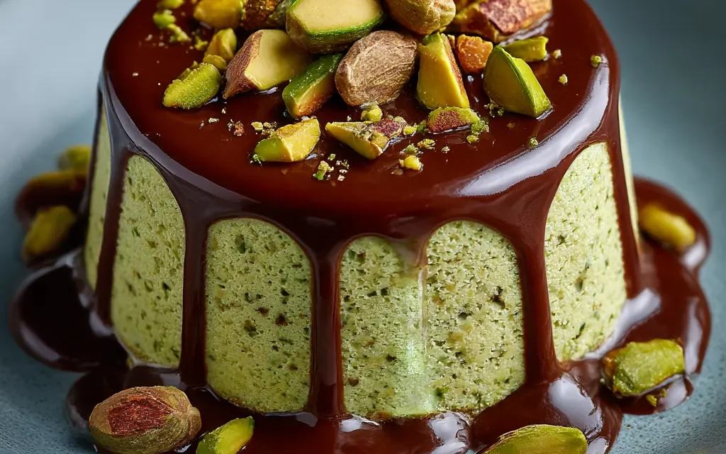 Pistachio Mousse with Chocolate Ganache: A Quick and Delightful Dessert