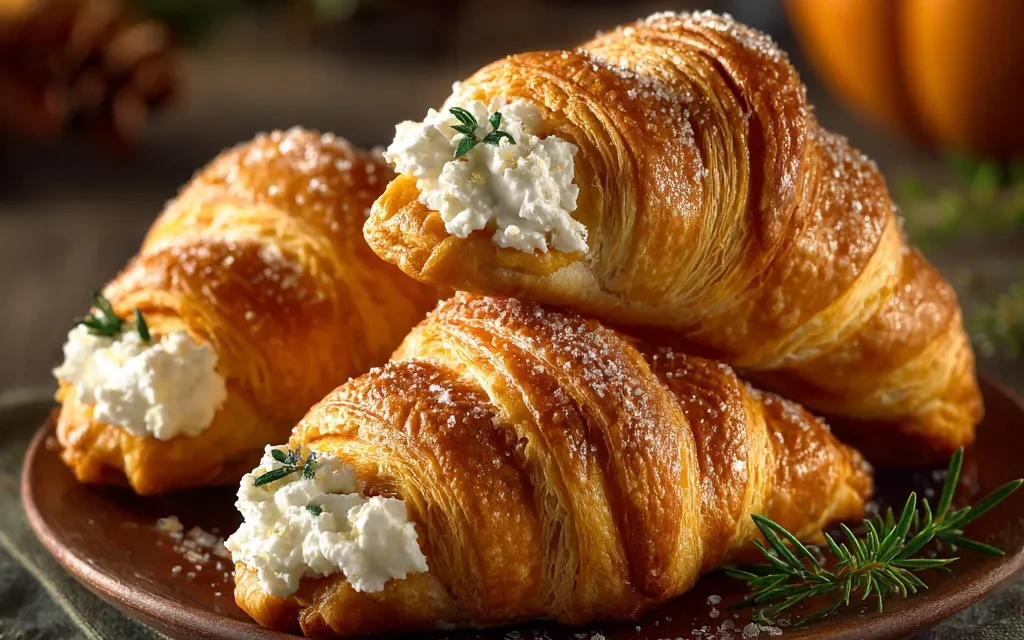 Pumpkin Pie Crescent Rolls with Cream Cheese Filling