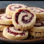 Rasberry Swirt Shortbread Cookies