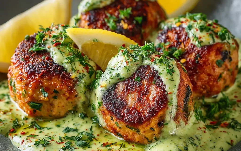 Salmon Balls with Creamy Avocado Sauce – A Delightful Weeknight Dinner