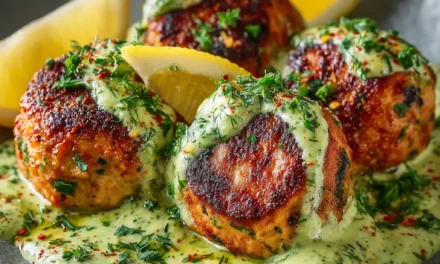 Salmon Balls with Creamy Avocado Sauce – A Delightful Weeknight Dinner