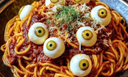 Spaghetti with Mozzarella Eyeballs – A Spooktacular Twist on Classic Pasta