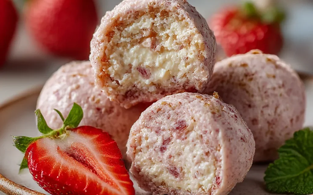 Strawberry Cheesecake Protein Balls – A Guilt-Free Indulgence