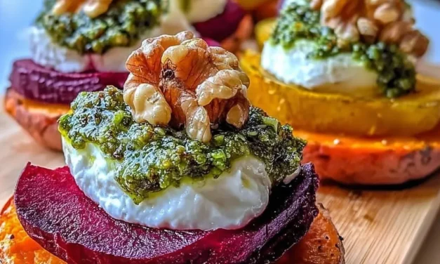Sweet Potatoes With Burrata, Roasted Beets, And Walnut Sage Pesto – A Delightful and Flavorful Dish