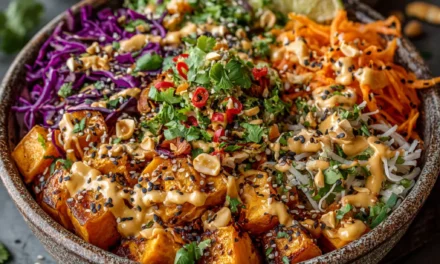 Thai Peanut Sweet Potato Buddha Bowl: A Scrumptious Weeknight Delight