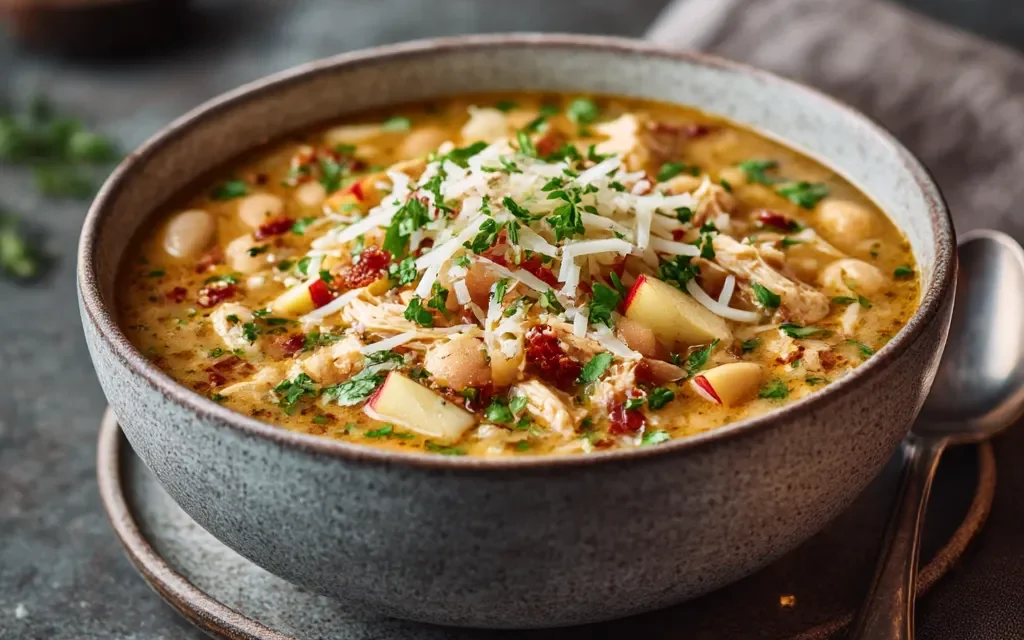 Incredible 30-Minute White Cheddar & Apple Chicken Chili