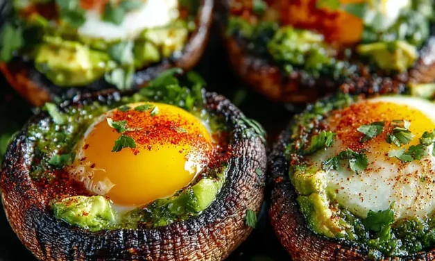 Avocado & Egg Stuffed Mushrooms: A Delightful Bite-Sized Treat