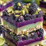 Blackberry Pistachio Dessert Bars