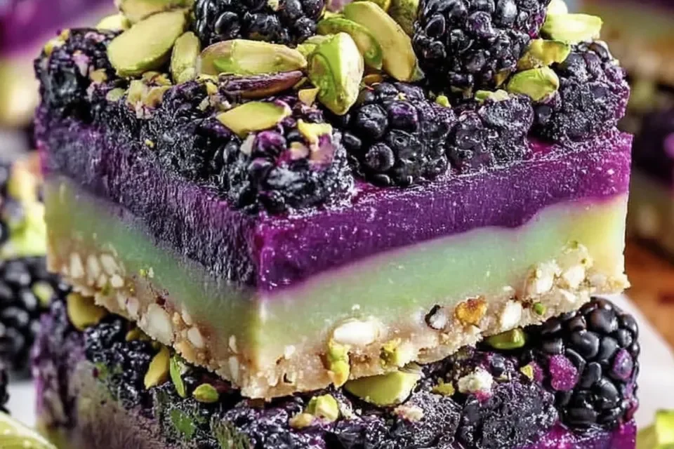 Blackberry Pistachio Dessert Bars – A Delectable Treat