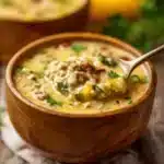 Cheese Stuffed Banana Peppers Soup