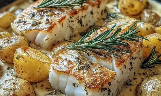 Cod & Potatoes in Rosemary Cream Sauce: A Quick and Delicious Weeknight Meal