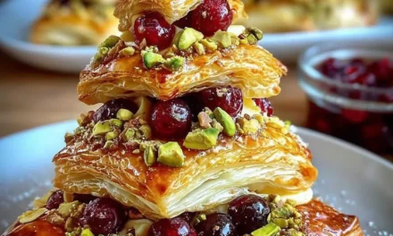 Cranberry, Camembert & Pistachio Christmas Tree Puff Pastry