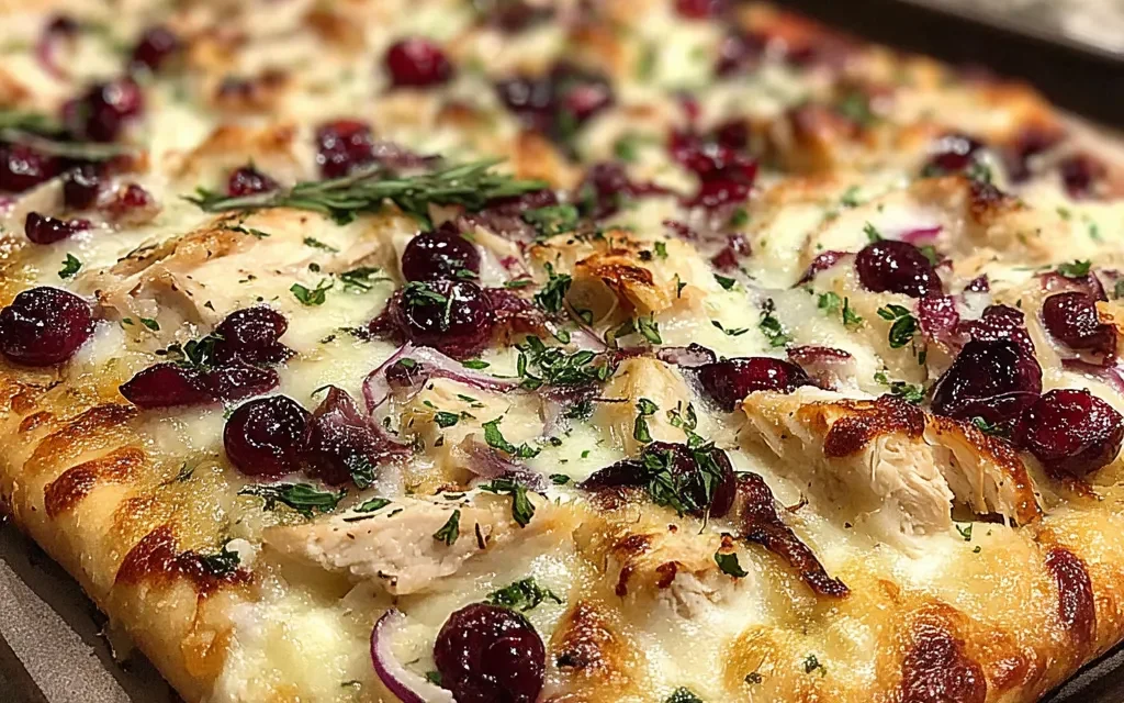 Cranberry Chicken & Brie Pizza – A Comforting Homemade Masterpiece
