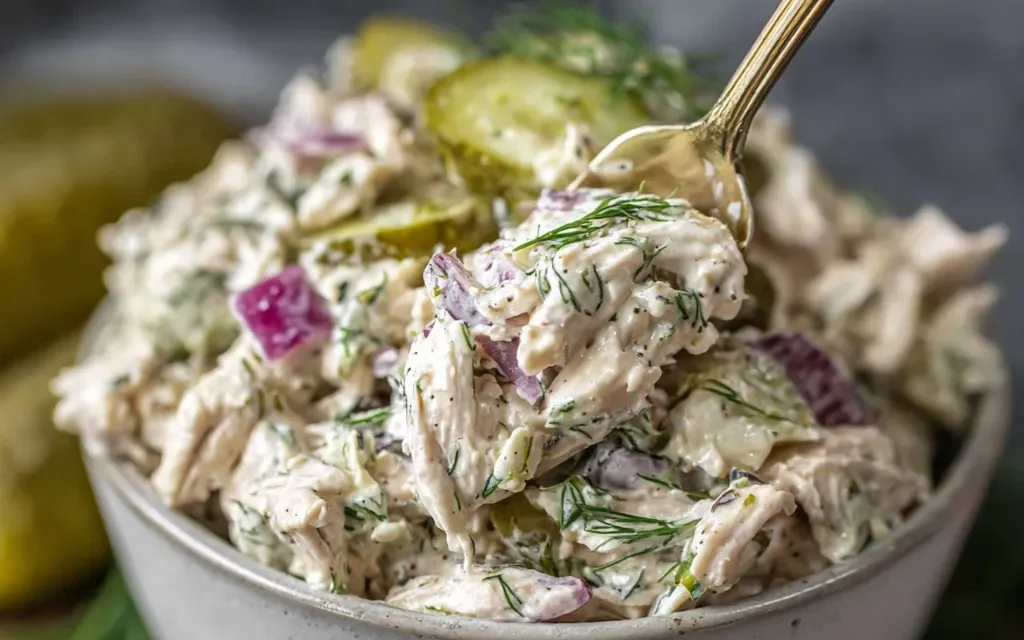 Crunchy Dill Pickle Chicken Salad – A Delightful and Refreshing Treat