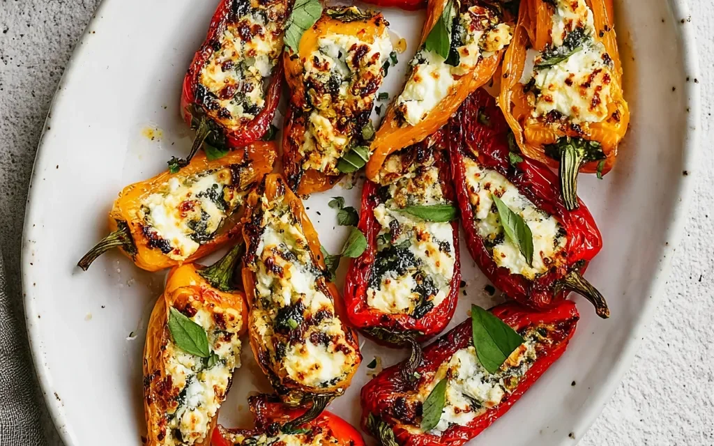 Goat Cheese Stuffed Mini Peppers: A Speedy Appetizer Delight