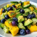 Mango Cucumber Salad with Blueberries and Avocado