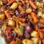 Maple Dijon Roasted Apples & Carrots