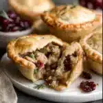 Mini Thanksgiving Turkey & Cranberry Pot Pies