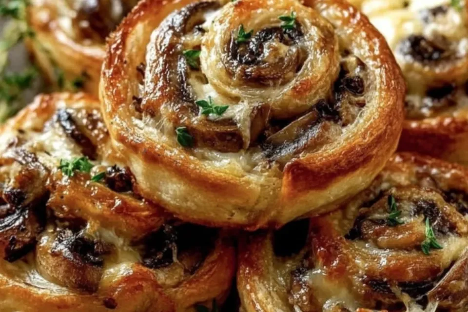 Homemade Mushroom and Cheese Pinwheels – A Quick and Scrumptious Appetizer