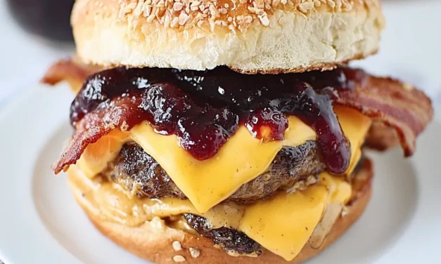 Peanut Butter & Jelly Bacon Cheeseburger – A Flavor Explosion!