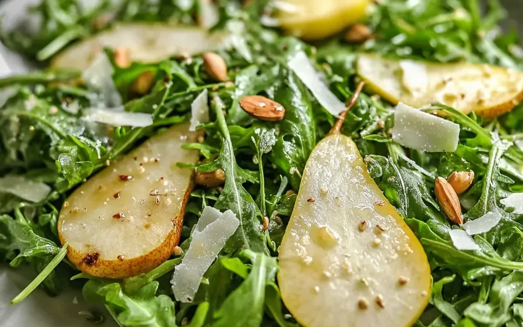Pear and Arugula Salad with Honey Vinaigrette: A Quick and Delightful Lunch or Side