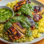 Peruvian Chicken with Aji Verde & Cilantro Rice
