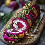 Roasted Beet & Goat Cheese Log