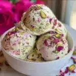 Rose Pistachio Cheesecake Ice Cream