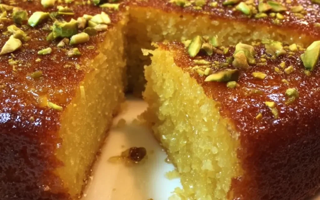 Saffron Pistachio Basbousa: An Authentic & Delightful Treat