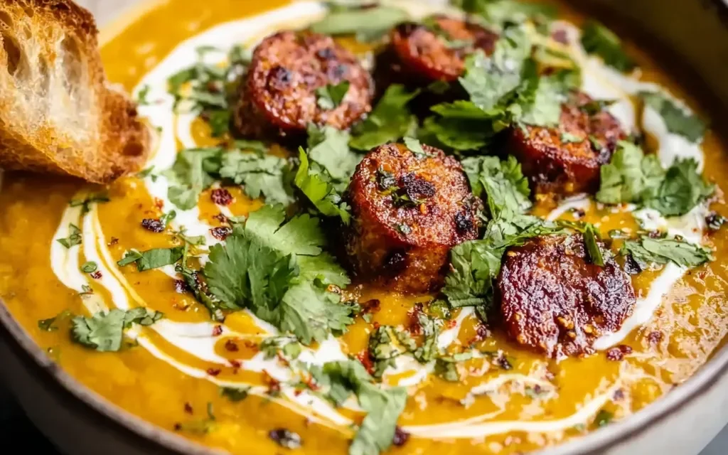 Spicy Chorizo Pumpkin Soup – A 30-Minute Cozy Delight