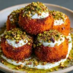 Sweet Potato Croquettes with Burrata Dip & Pistachio Crunch